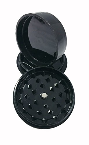 Black-3-Piece-Magnetic-Acrylic-Herb-Grinder-from-Smoke-Promos-0-1